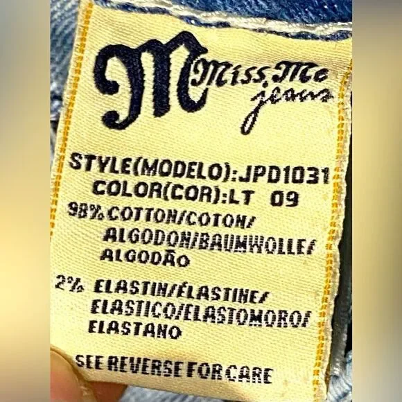 Miss Me Sunny Bootcut Jeans 26x30 Stretch Distressed EUC Embroidered - Picture 8 of 11